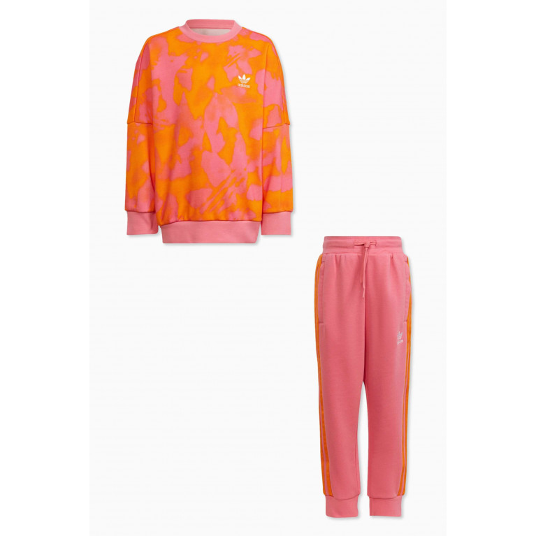 Adidas - Summer All-over Print Top & Pants Set in Cotton-blend