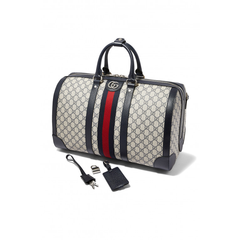 Gucci- Savoy Medium Duffel Bag Black/Beige