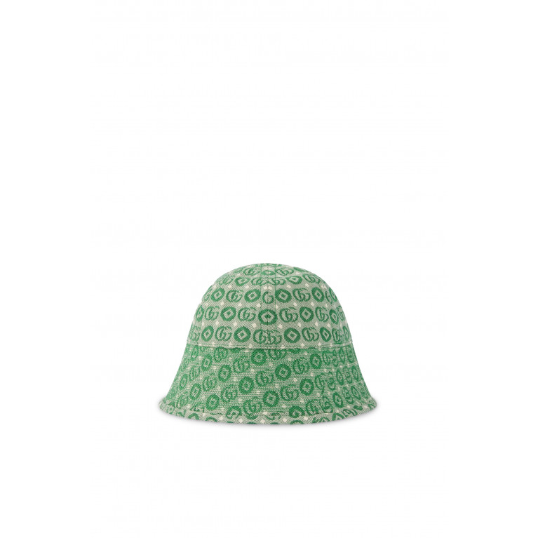 Gucci- Kids Double G Cotton Hat Green