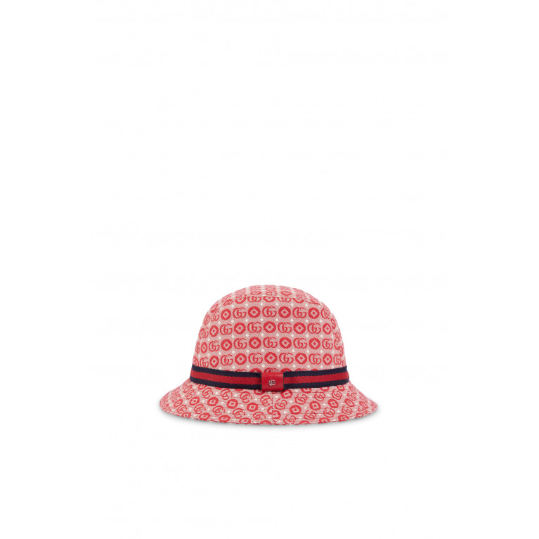 Gucci- Kids Double G Cotton Hat Red