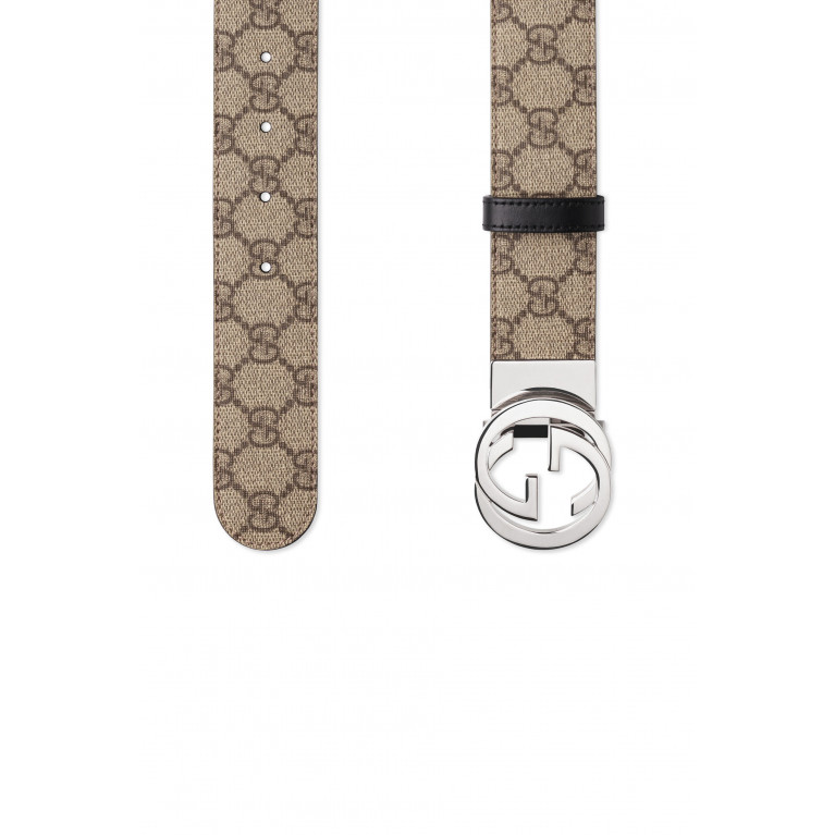 Gucci- Reversible GG Supreme Belt Multi-color