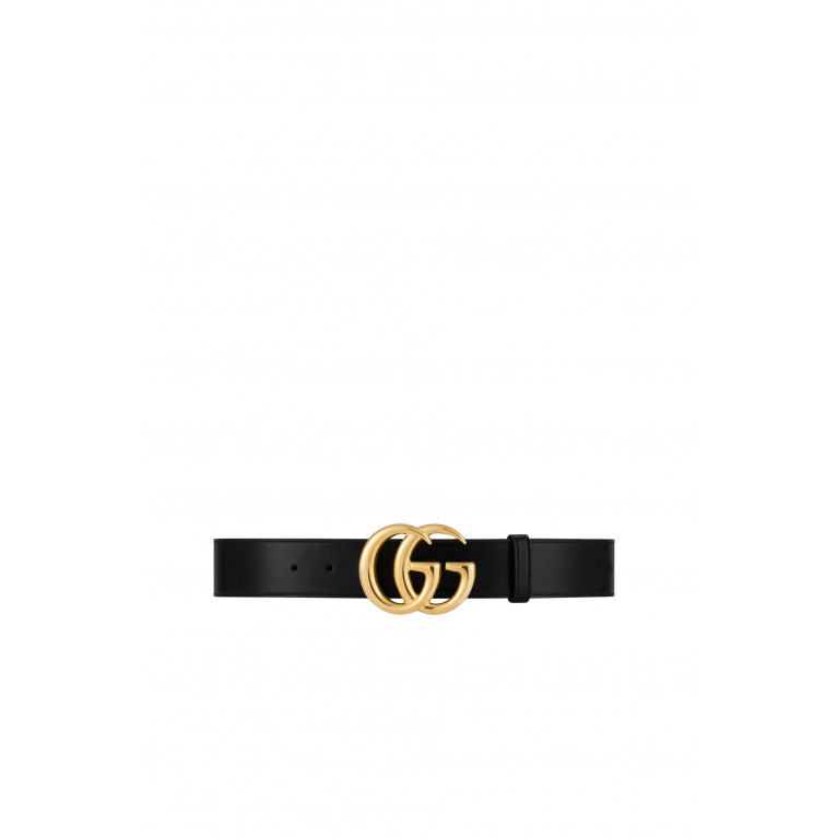 Gucci- GG Marmont Leather Belt Black