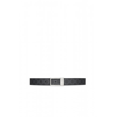 Gucci- GG Belt With Rectangular Buckle Black