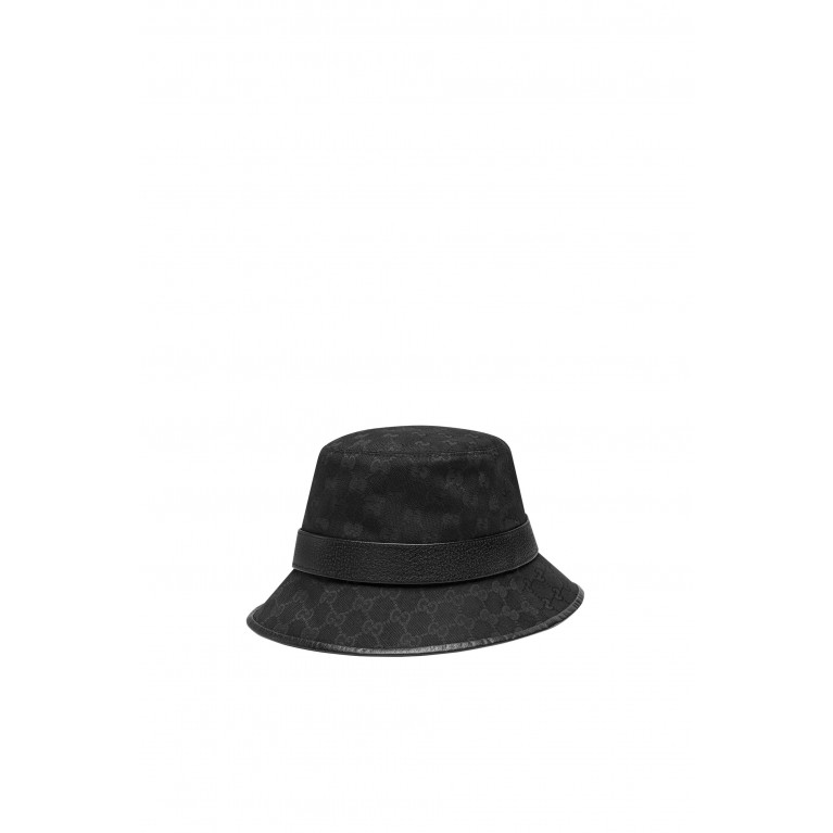 Gucci- GG Canvas Bucket Hat Black