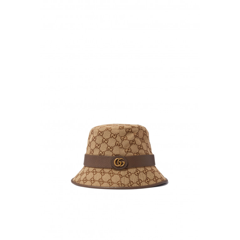 Gucci- GG Canvas Bucket Hat Brown