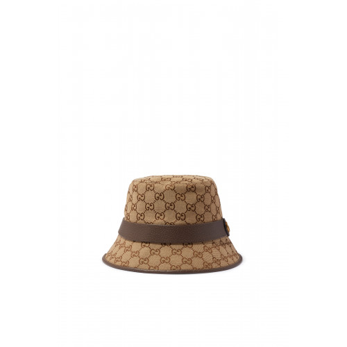 Gucci- GG Canvas Bucket Hat Brown