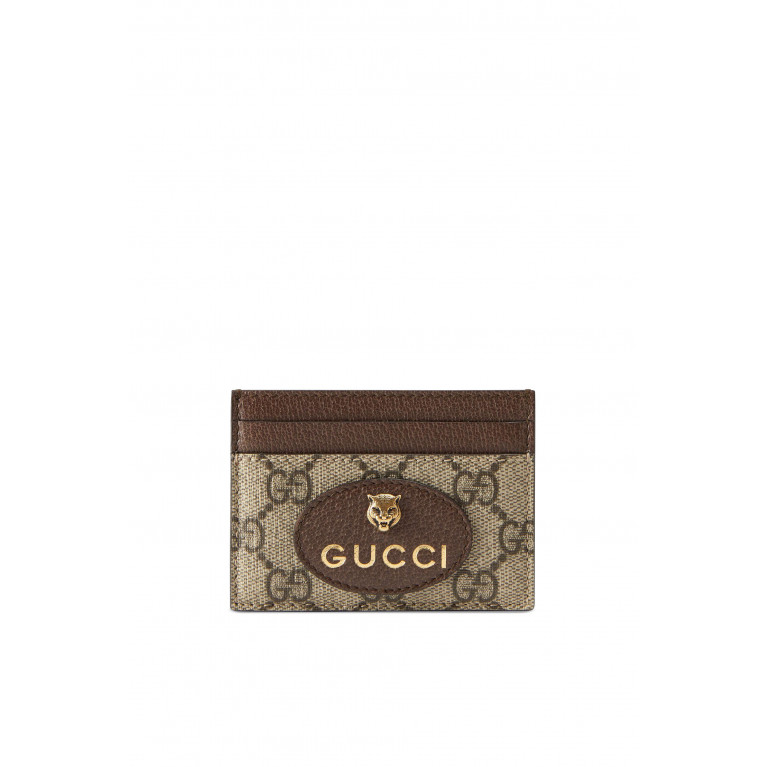 Gucci- GG Supreme Neo Vintage Card Case Beige