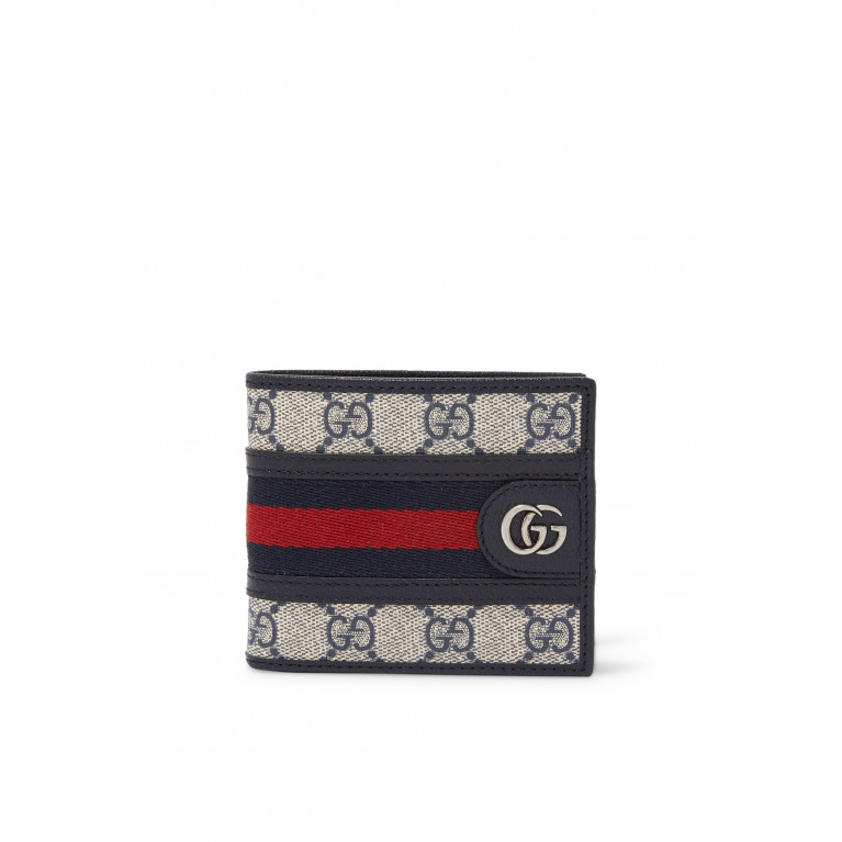 Gucci- Ophidia GG Bi-Fold Wallet Navy blue