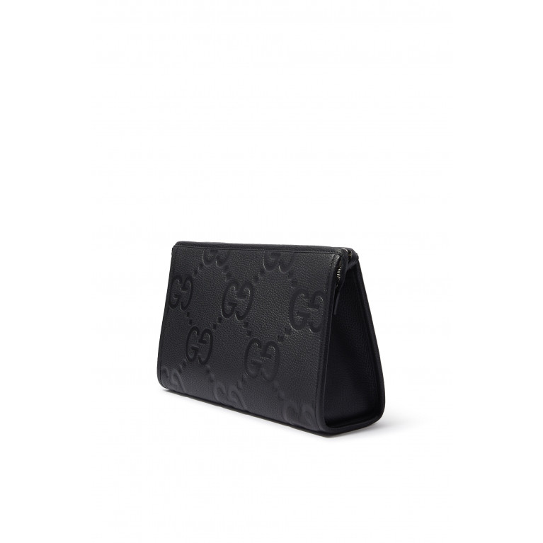 GucciJumbo GG Leather Pouch Black
