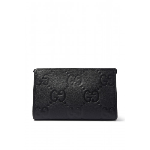 GucciJumbo GG Leather Pouch Black