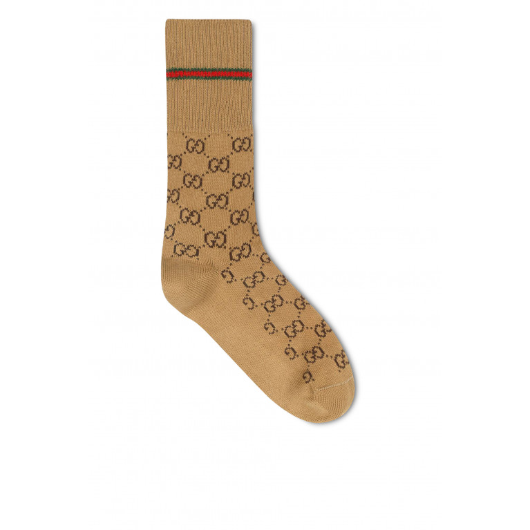 Gucci- GG Cotton Socks Brown