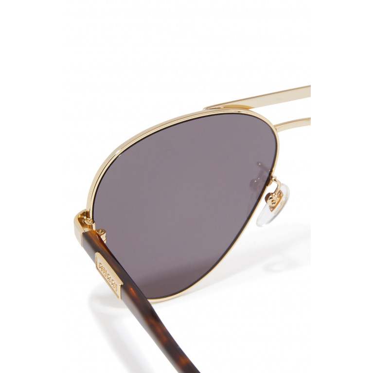 Gucci- Square Aviator Sunglasses Black