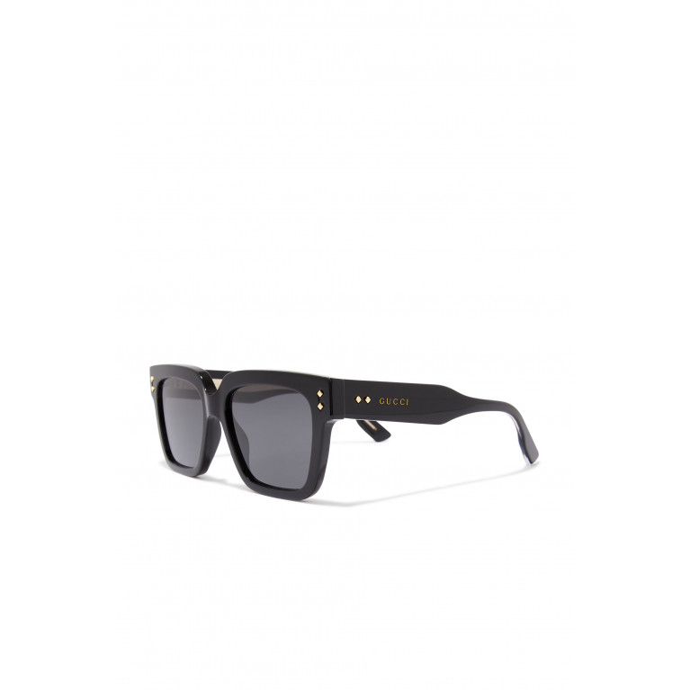 Gucci- Rectangular Frame Sunglasses Black