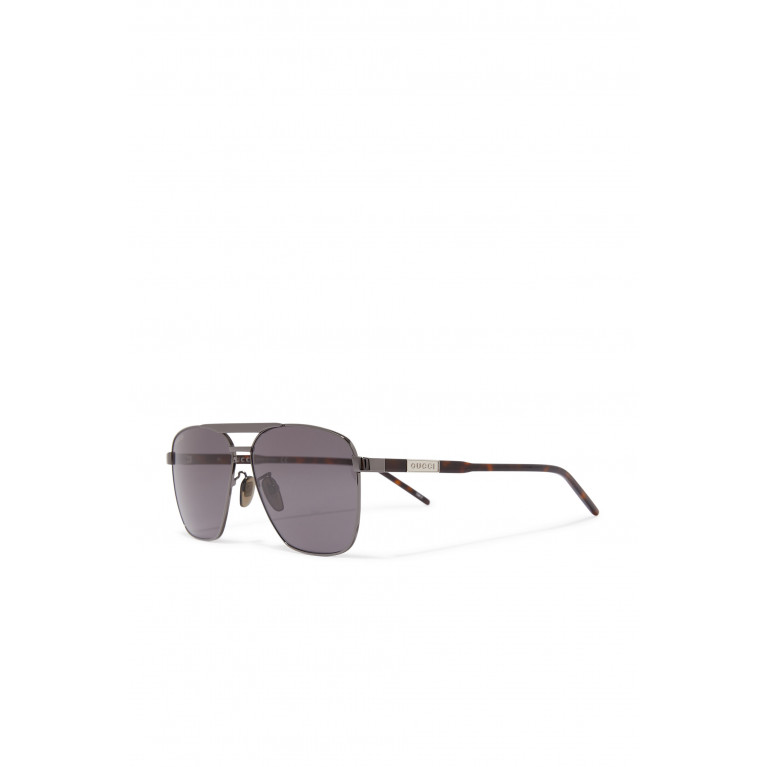 Gucci- Navigator-Frame Sunglasses Black