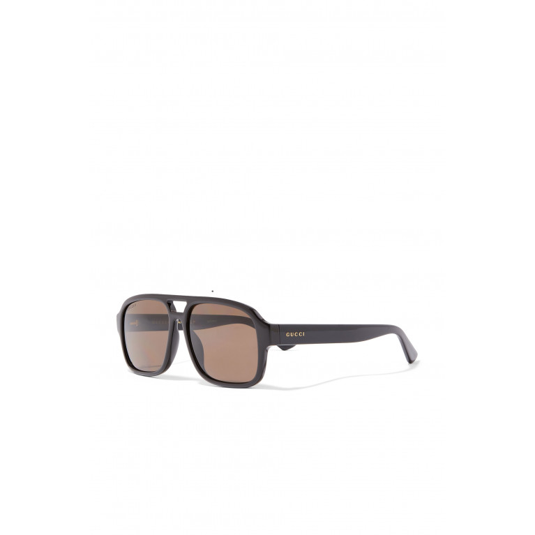 Gucci- Aviator Acetate Sunglasses Black