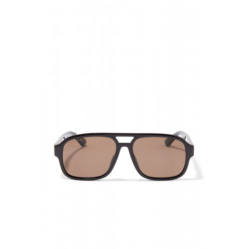 Gucci- Aviator Acetate Sunglasses Black