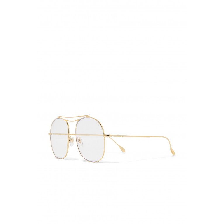 Gucci- Round Optical Frame Sunglasses Gold