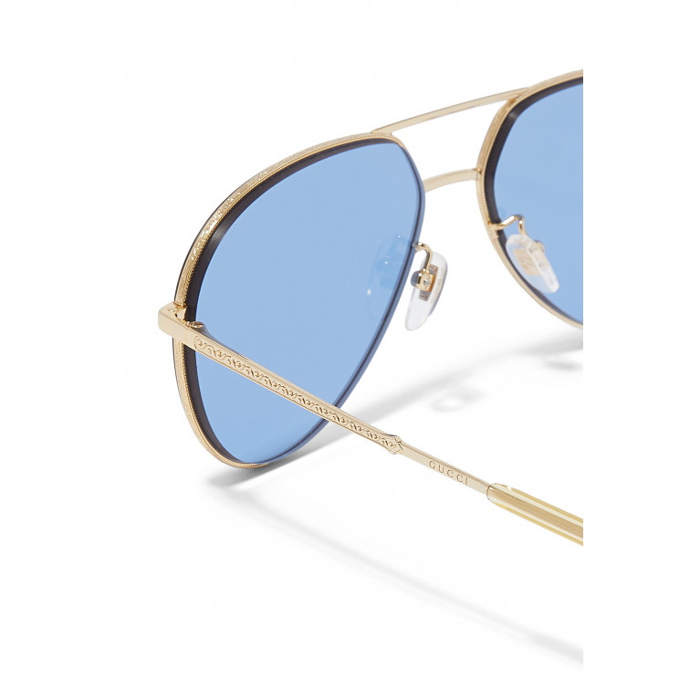 Gucci- Aviator Frame Sunglasses Blue