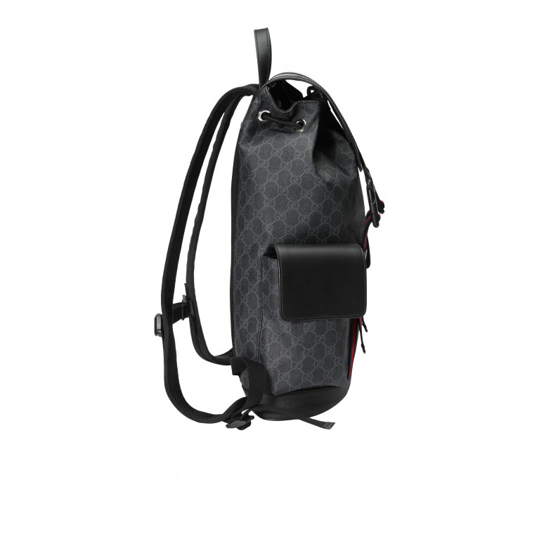Gucci- GG Logo Backpack Black