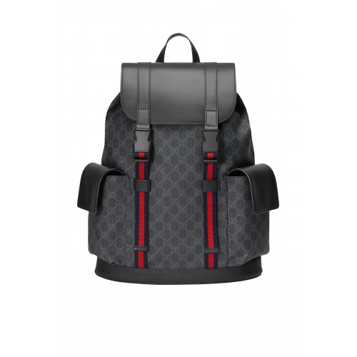 Gucci- GG Logo Backpack Black