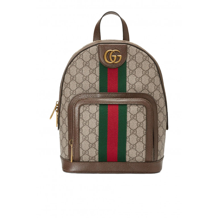 Gucci- GG Ophidia Small Backpack Brown