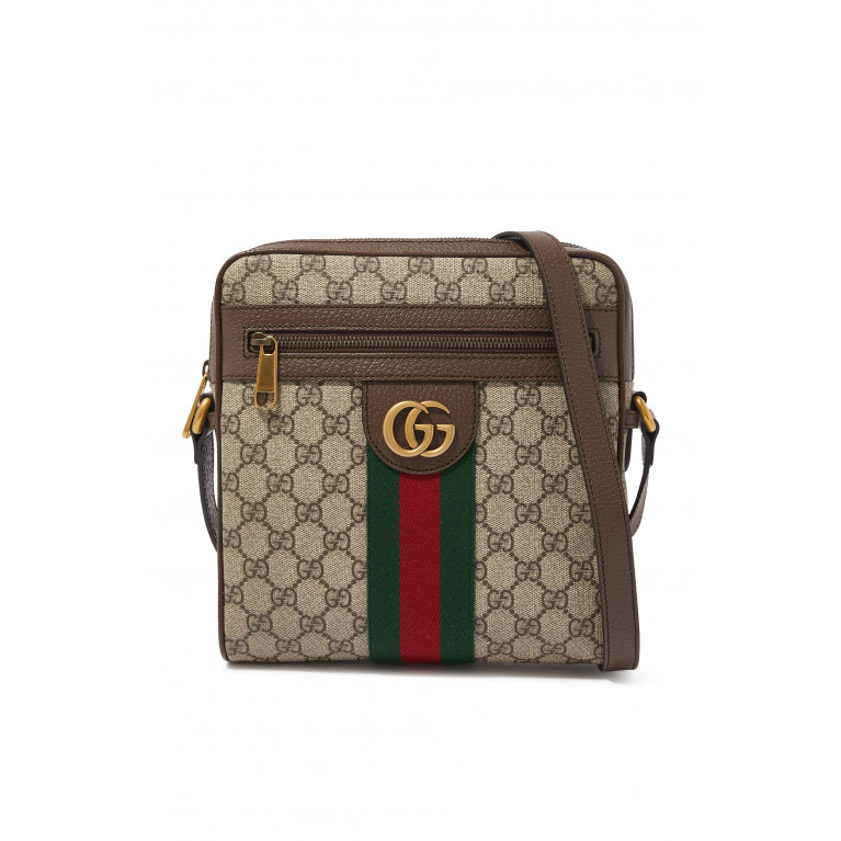Gucci- Ophidia GG Messenger Bag Brown