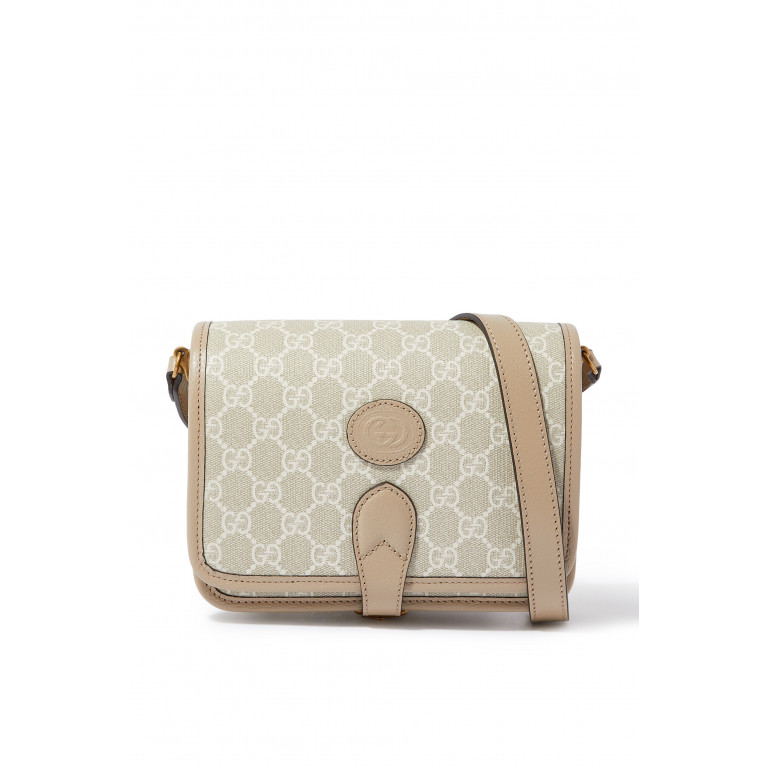 Gucci- Mini Interlocking G Shoulder Bag White