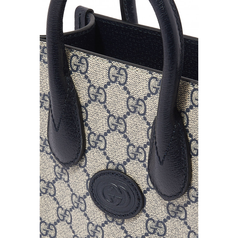 Gucci- Mini Tote Bag With Interlocking G Navy