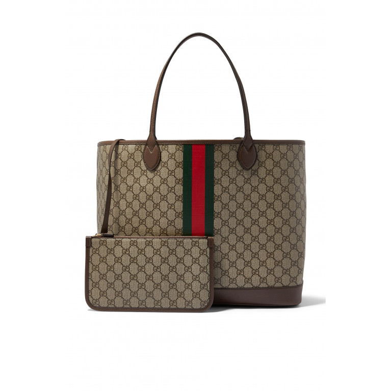 Gucci- Ophidia GG Large Tote Bag Brown