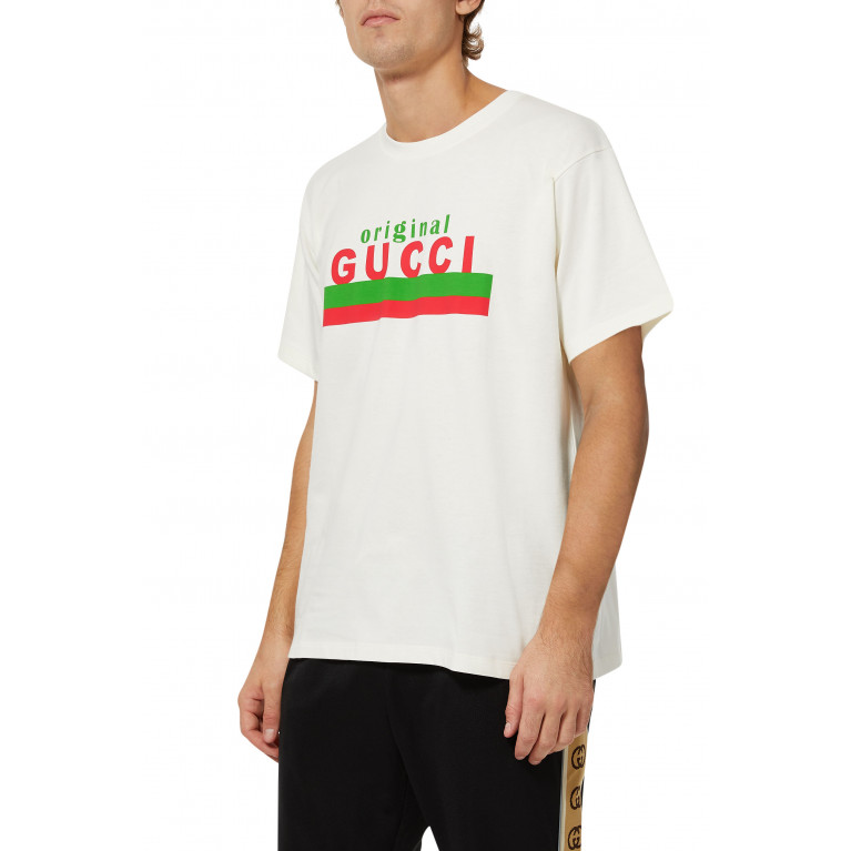 Gucci- Cotton Logo T-Shirt White
