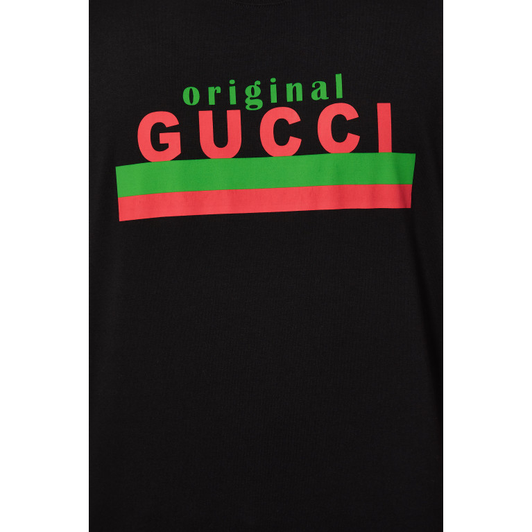 Gucci- Cotton Logo T-Shirt Black