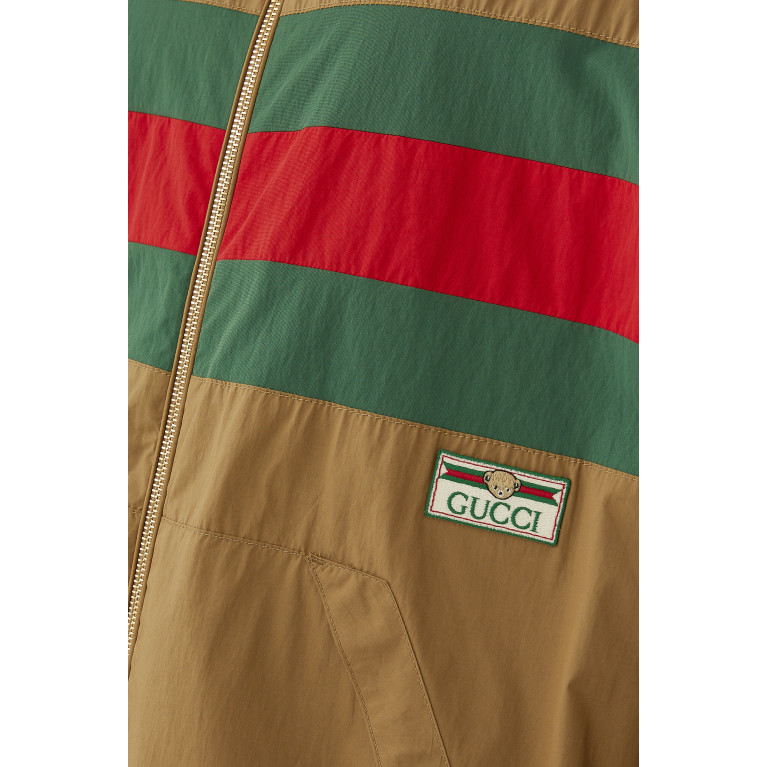 Gucci- Web Stripe Track Jacket Brown
