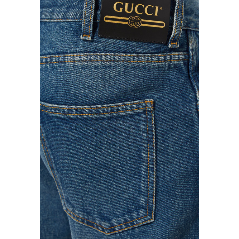 Gucci- Tapered washed jeans Blue