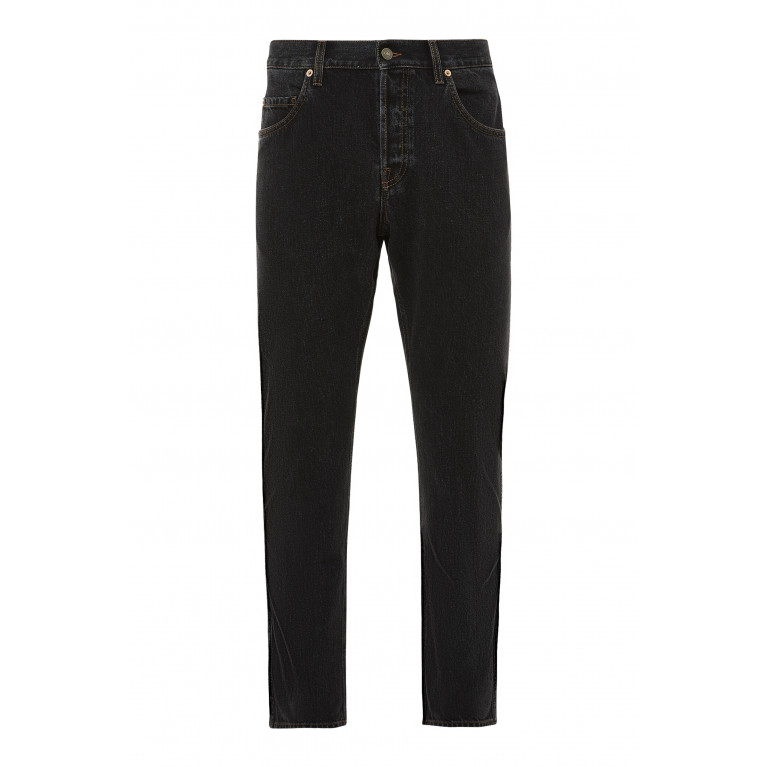 Gucci- Tapered Eco Stonewashed Denim Jeans Black