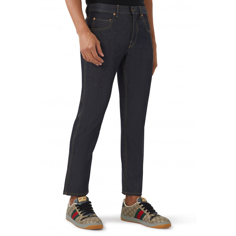 Gucci- Tapered Mid-Rise Jeans Blue