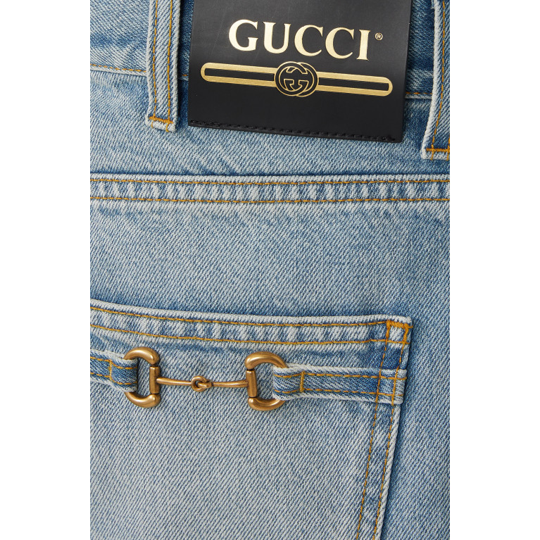 Gucci- Straight Leg Wool Pants Navy
