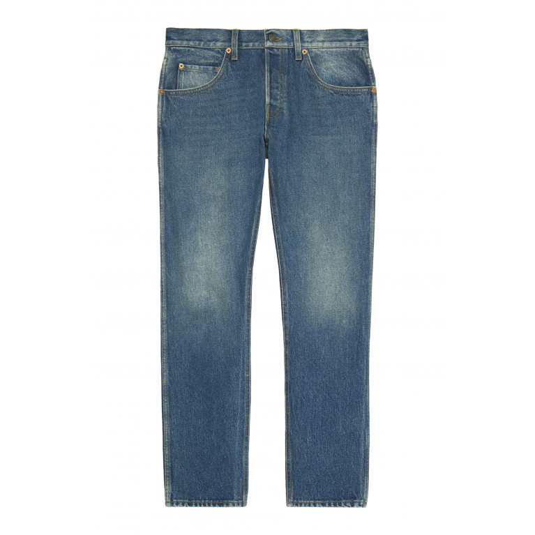 Gucci- Washed Tapered Jeans Blue
