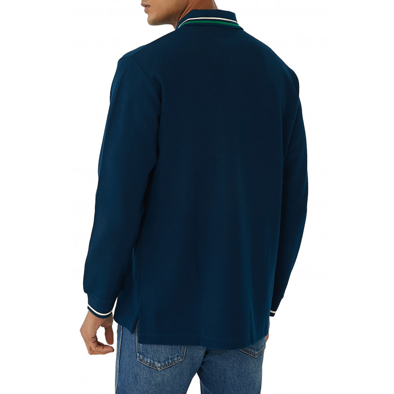 Gucci- Wool Polo Shirt Blue