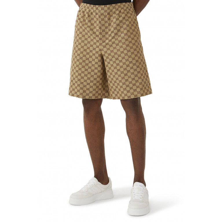 Gucci- GG Supreme Shorts Brown
