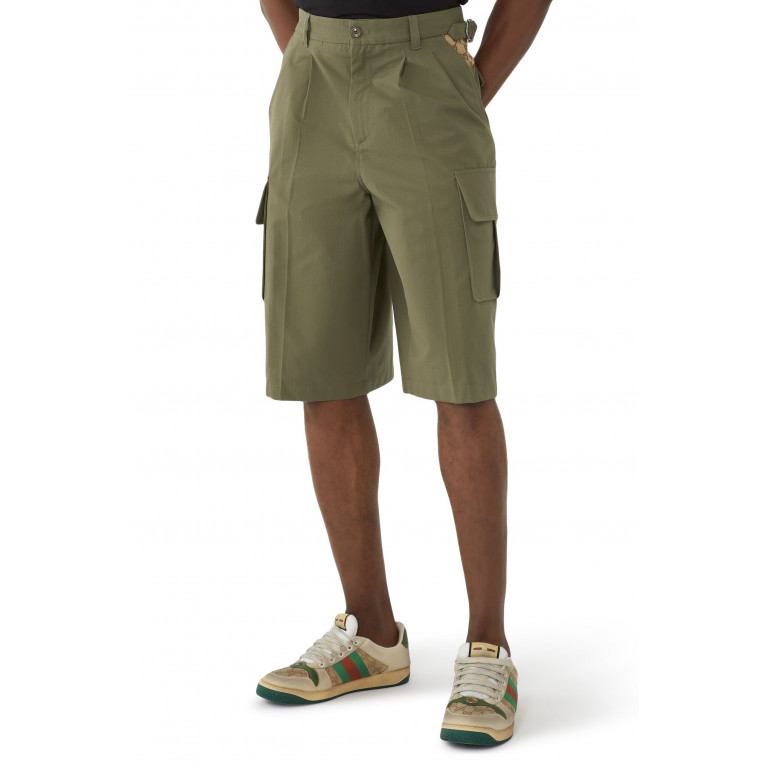 Gucci- Bermuda Cargo Shorts Green