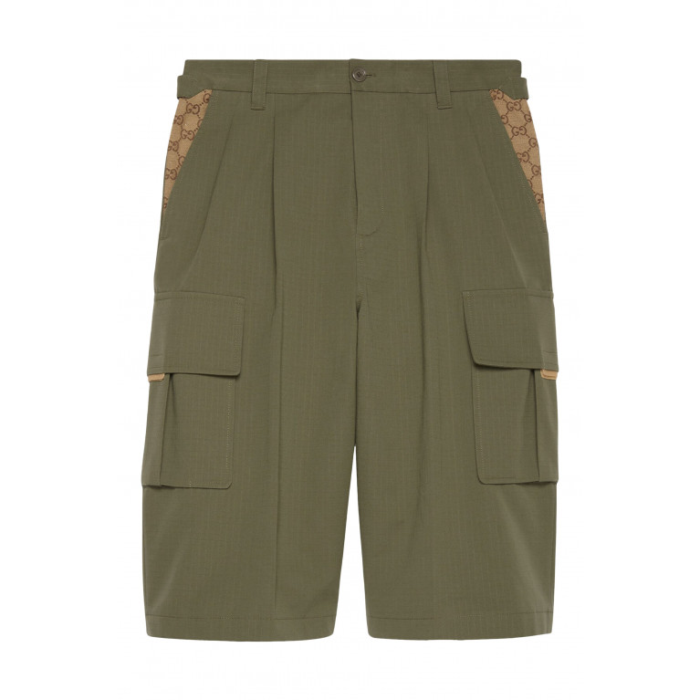 Gucci- Bermuda Cargo Shorts Green