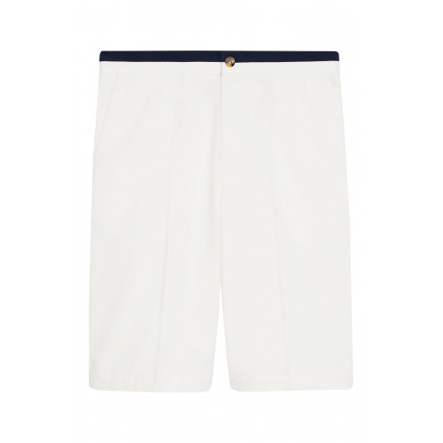 Gucci- Double G Embroidery Shorts White