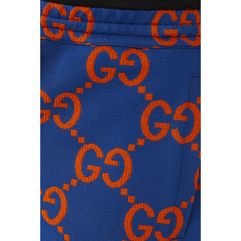 Gucci- GG Pattern Shorts Blue/Red