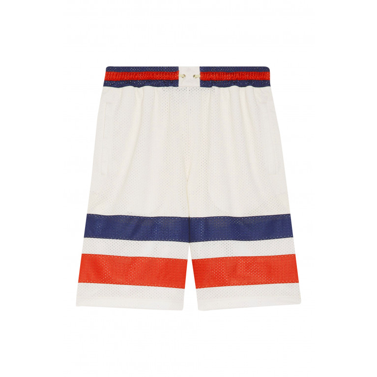 Gucci- Web Stripe Shorts White