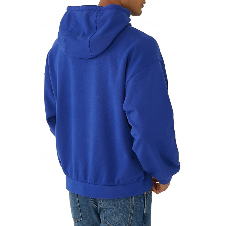 Gucci- Mushroom Print Hooded Sweatshirt Blue