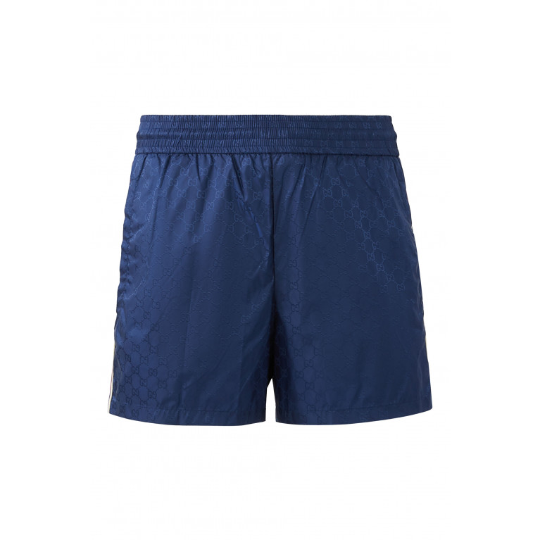 Gucci- GG Jacquard Nylon Swim Shorts Blue