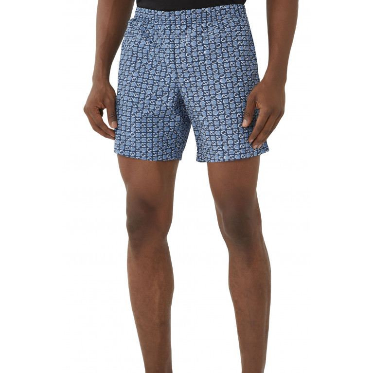 Gucci- Interlocking G Swim Shorts Blue