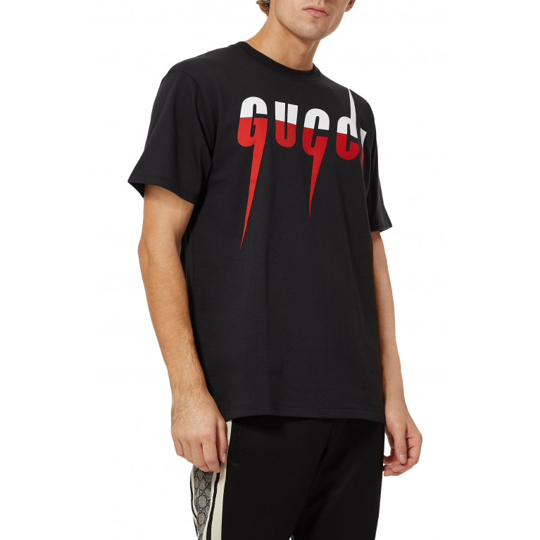 Gucci- Logo Blade Print T-Shirt Black
