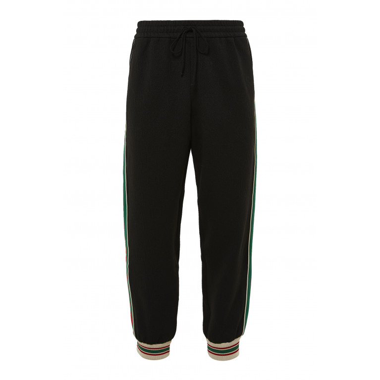 Gucci- GG Jacquard Jersey Jogging Pants Black