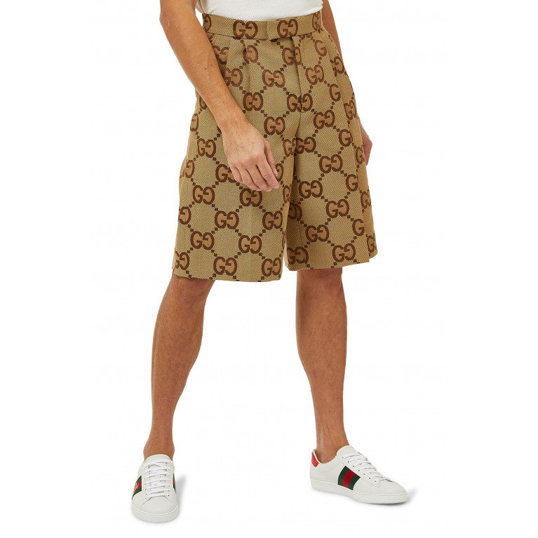 Gucci- Jumbo GG Canvas Shorts Brown